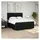 vidaXL Boxspringbett mit Matratze Schwarz 180x200 cm Stoff