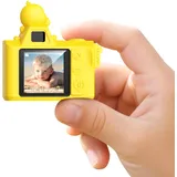 Mini Digitalkamera für Kinder – Maxmango 1,3 Zoll 1080P HD Retro Kamera, 64 GB Süße Kinder Kamera Spielzeug Fotokamera, Geschenke für Jungen und Mädchen 3, 4, 5, 6, 7, 8, 9, 10 Jahre (Gelb)
