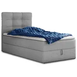 Sofnet Boxspringbett Best Mini mit Bettkasten und Matratzentopper - Topper, - 120x 200 - Grau Textil, H3, Rechteckig, 120x200 cm, Schlafzimmer, Betten, Boxspringbetten