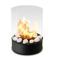 Planika - Chantico Glassfire Bioethanol-Tischkamin, tragbarer Bioethanol-Kamin mit Commerce-Technologie, zylindrisches Glas