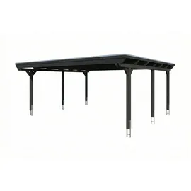SKANHOLZ Doppelcarport 6,09 x 6,04 m anthrazit inkl. Pfostenanker