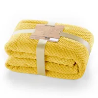 DecoKing Kuscheldecke 220x240 cm senfgelb hell orange Decke Microfaser