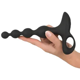 Black Velvets Analvibrator „Vibrating Anal Beads“ im Kugel-Design, 10 Vibrationsmodi, schwarz