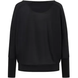 super.natural Kula Langarm-t-shirt - Jet Black - XL