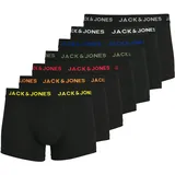 JACK & JONES Basic Boxershorts 7 Einheiten Black / Detail Black / Black XL