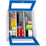 Werkstattschränke mit grauen transparenten Türen - Dim 1000x500x1950mm - Grau RAL 7035 - W030050002-GCGC