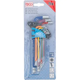 BGS Winkelschlüssel-Satz Multicolour Innensechskant, Innensechskant mit Kugelkopf 1,5 - 10 mm 9-tlg.