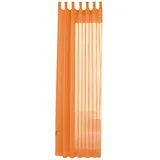 Gardinenbox Schlaufenschal, Gardine Uni transparent Voile, 245x140, Orange, 61175