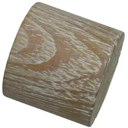 Gardinenstangen-Endstück "Endkappe für Ø 25 mm", braun (castell, eiche), 2 St., SCHÖNER WOHNEN-KOLLEKTION, Gardinenstangenendstücke, Serie Gardinenstangen Set Mira Ø 25 mm