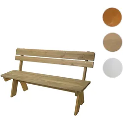 Gartenbank HWC-L66, Sitzbank Holzbank Parkbank, Gastronomie-Qualität, Massiv-Holz 148cm ~ natur