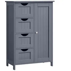 VASAGLE Badschrank LHC41GY dunkelgrau 55,0 x 28,5 x 82,0 cm