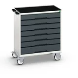 bott verso mobiler Schubladenschrank, mit 7 Schubladen und Abrollrand, BxTxH: 800 x 550 x 965 mm