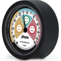 Alecto WS-05 Hygrometer - misst relative Luftfeuchte - ohne Batterien - für den Innenbereich - analog - 60mm ⌀ - schwarz