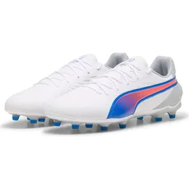 Puma King Match FG/AG Herren Puma White-Bluemazing-Flat Light Gray 47