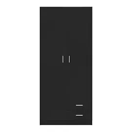 vidaXL Kleiderschrank Schwarz 80x52x180 cm Holzwerkstoff