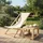 ECD Germany Liegestuhl Klappbar 10er Set 120 x 60 x 30 cm Beige