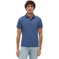Tommy Hilfiger Herren Poloshirt Kurzarm 1985 Slim Fit, Blau (Aegean Sea), 3XL