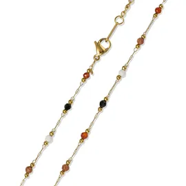 FIRETTI Collier Edelstahl Achat blau