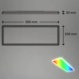 Briloner LED Panel Slim 58 cm, weiß, ultraflach, RGB