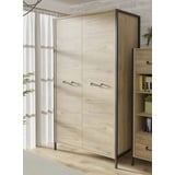 Forte Kleiderschrank Oriental Tree 109 x 200 cm Holzoptik Eiche / Bartex