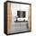 abiks möbel Schwebetürenschrank MONACO 180 x 200 x 62 cm Schwarz