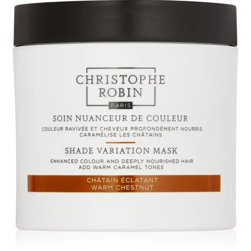 Christophe Robin Shade Variation Mask nährende Crememaske für das Haar Farbton Warm Chesnut 250 ml