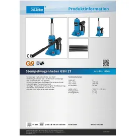 Güde Stempelwagenheber GSH 2T