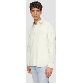 s.Oliver Regular Fit: Baumwollhemd mit Struktur und Brusttasche - creme - 3XL