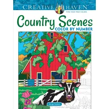 Dover Creative Haven Country Scenes Color by Number Coloring Book (Creative Haven Coloring Books)