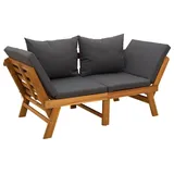 vidaXL 3-in-1 Gartenbank 3-in-1 110 x 60 x 90 cm Natur/Grau