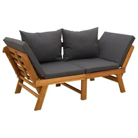 vidaXL 3-in-1 Gartenbank 3-in-1 110 x 60 x 90 cm Natur/Grau