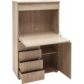 Priess Sekretär "Ahaus", braun (struktureichefarben hell), B:82cm H:139cm T:38cm, Sekretäre, Sekretär