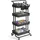 Songmics Rollwagen, 4 Ebenen, schwarz