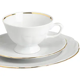CreaTable Maria Theresia Kaffeeservice 18-tlg. goldfarben/weiß