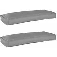 VidaXL Palettkissen für Bank 2 Stück Grau 100x40x8 cm