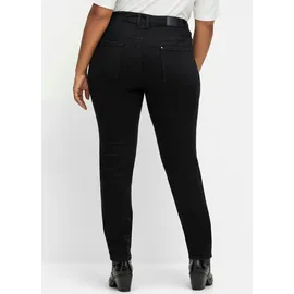 sheego SHEEGO, Damen, Gr. 112, Langgrößen, schwarz denim, 68% Baumwolle, 30% Polyester, 2% Elasthan, unifarben, lang, Jeans