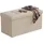 Relaxdays Sitzbank Truhenbank Beige 38 x 76 x 38 cm