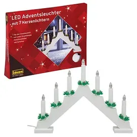 IDENA Adventsleuchter 7 LED Kerzenlichter weiß 40x30cm