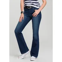 H.I.S. H.I.S Bootcut-Jeans »High-Waist«, hohe Taille, Bootcut, mit Used-Effekten,