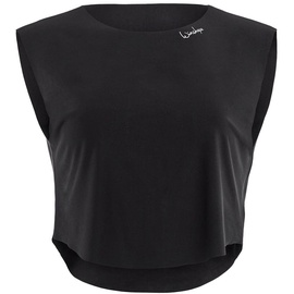 Winshape Damen Light And Soft Cropped Top Aet115ls Yoga-Shirt, Schwarz, S EU