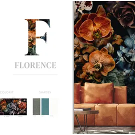 Marburg Fototapete MARBURG "Florence", bunt (schwarz, multi), B:2,65m L:3,4m, Vlies, Tapeten, moderne Tapete für Wohnzimmer Schlafzimmer Küche