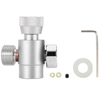 DIYARTS CO2 Nachfülladapter aus Aluminium, Edelstahl, Homebrew-Anschluss, Zubehör für CO2, Soda Stream, Tankfüllung/Zylinder