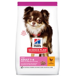 Hill's Adult Light Small & Mini Huhn Hundefutter 2 x 6 kg