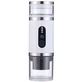 Tragbare Kaffeemaschine, Elektrische Espressomaschine Mit Hohem Fassungsvermögen (80 Ml), Version Ohne Heizfunktion, Für Camping Oder Büro, Weiß