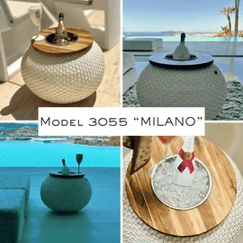 cootab cooler table 3-in-1 Loungetisch mit Edelstahl-Kühler Milano 40 cm