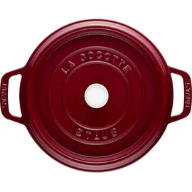 Staub Cocotte 24 cm rund bordeauxrot