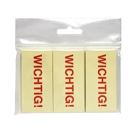 Info Haftmarker gelb "WICHTIG!" 3x 50 Streifen