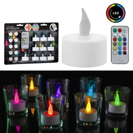 CEPEWA GmbH LED Teelichter 10 St. Bunt