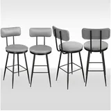 Furnishings Home Esszimmerstuhl 4-Fußstuhl Bistrostuhl Küchenstuhl aus Kunstleder (4 St), Polsterstuhl · PU · Metall · Modern · 2er Set/4er Set schwarz