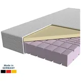 AM Qualitätsmatratzen Premium 7 Zonen Viscoschaum Matratze 140x200 H3 - Made in Germany - Oeko TEX Memory Foam Matratze 140x200-23 cm Hoch - Kaltschaummatratze 140x200 H3 mit 4cm Viscoauflage